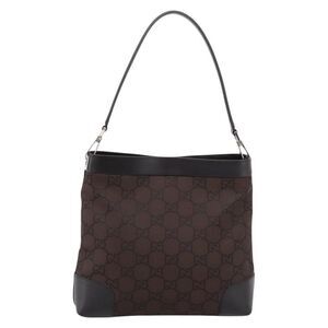 Gucci Vintage Clasp Handle Hobo (Outlet) Gg Canvas Brown Canvas Shoulder Bag Bag